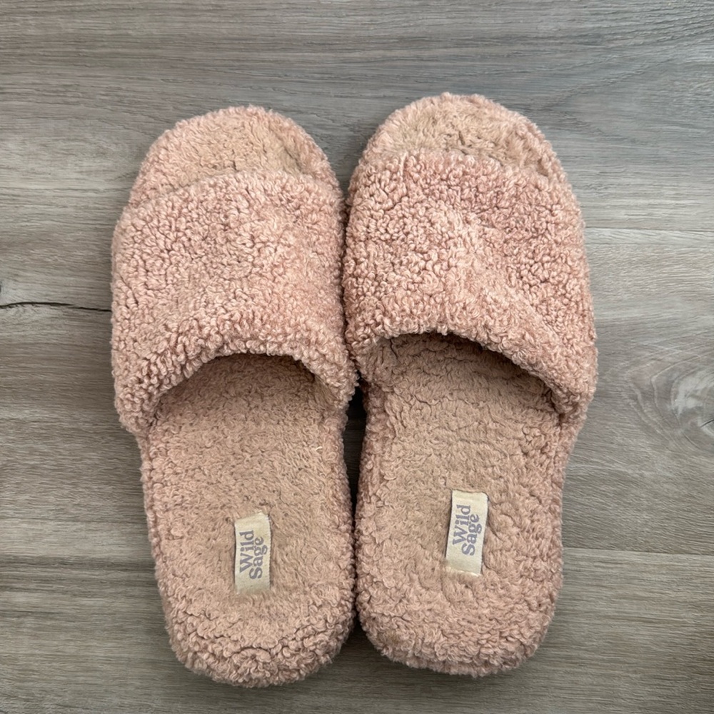 Wild Sage Pink Slippers